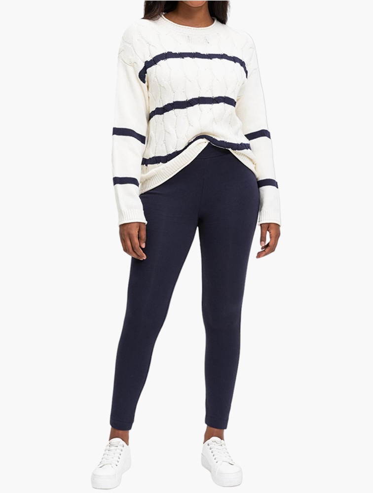 Navy blue fleece leggings shop